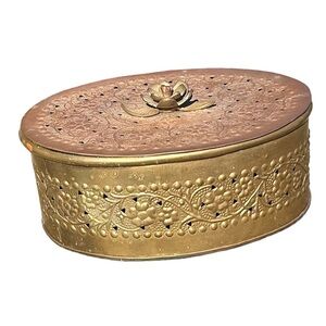 Elegant Brass Decorative Box